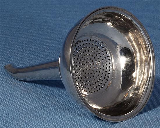 A George III silver wine funnel, by Hester Bateman, Height 124mm Weight 1.9oz/62grms